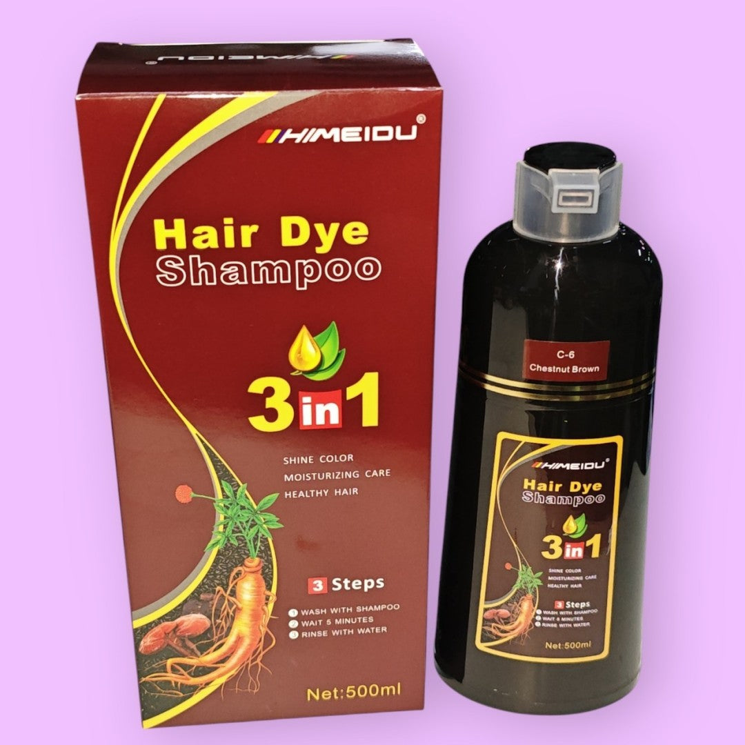 SHAMOO TINTE CUBRE CANAS 3EN1 CASTANO