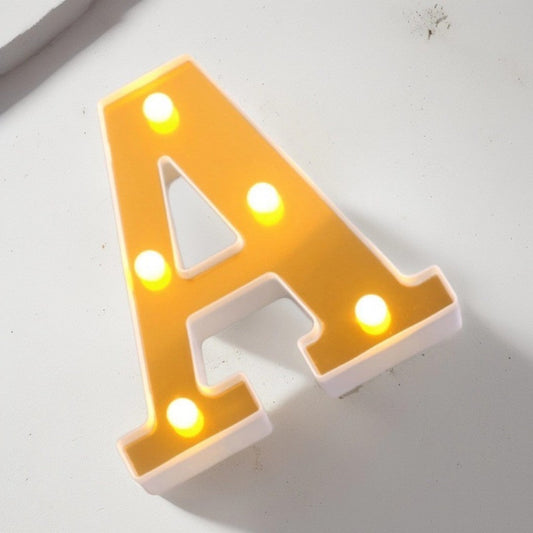 LAMPARA NUMERO LETRA DORADO 0-9 A-Z 16CM