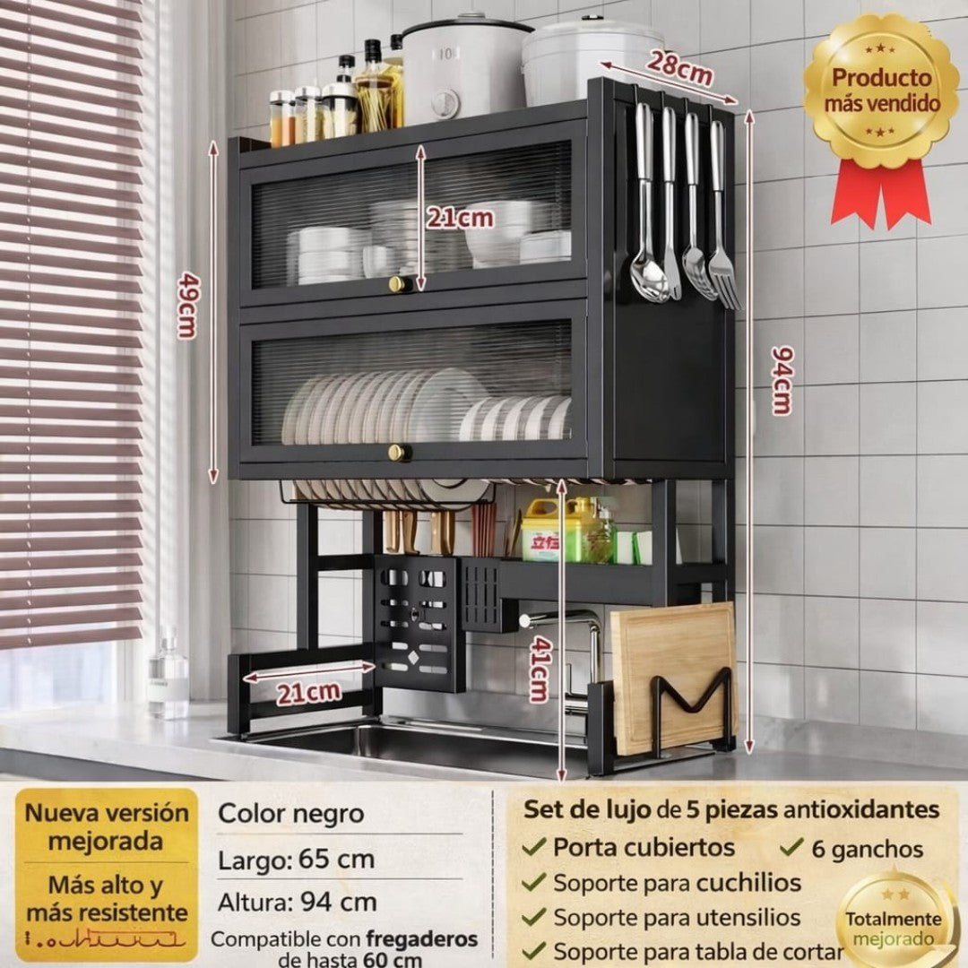 ESCURRIDOR GAVETERO DE FREGADERO 2NIVER 65CM