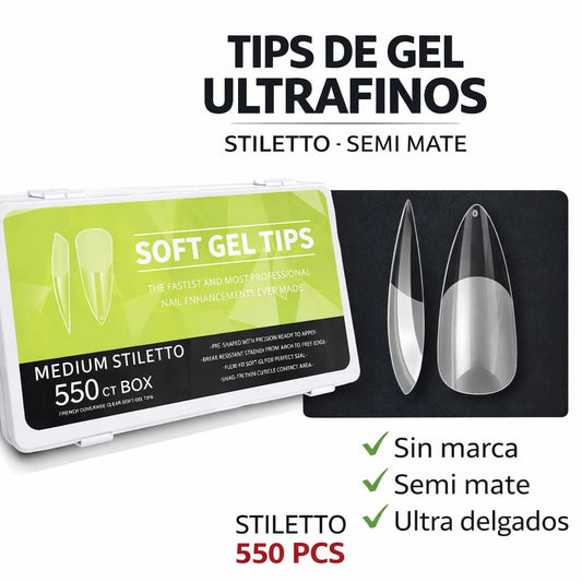 TIPS DE GEL SUAVE PARA UNAS MC28 550PCS
