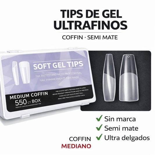 TIPS DE GEL SUAVE PARA UNAS MC32 550PCS