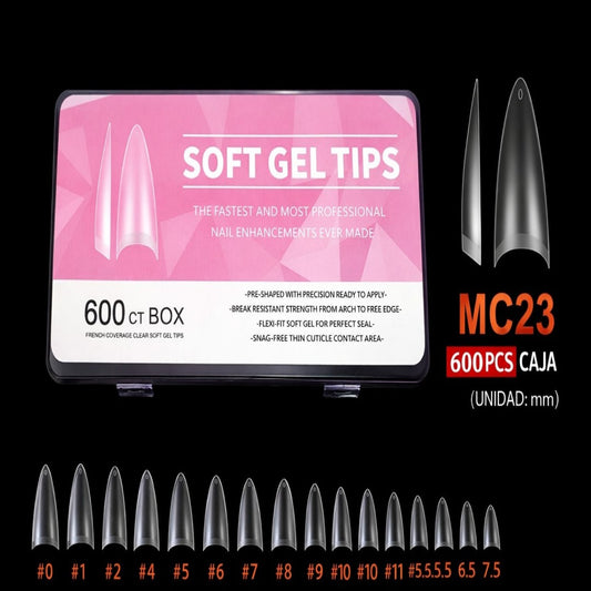 TIPS DE GEL SUAVE PARA UNAS MC23 600PCS