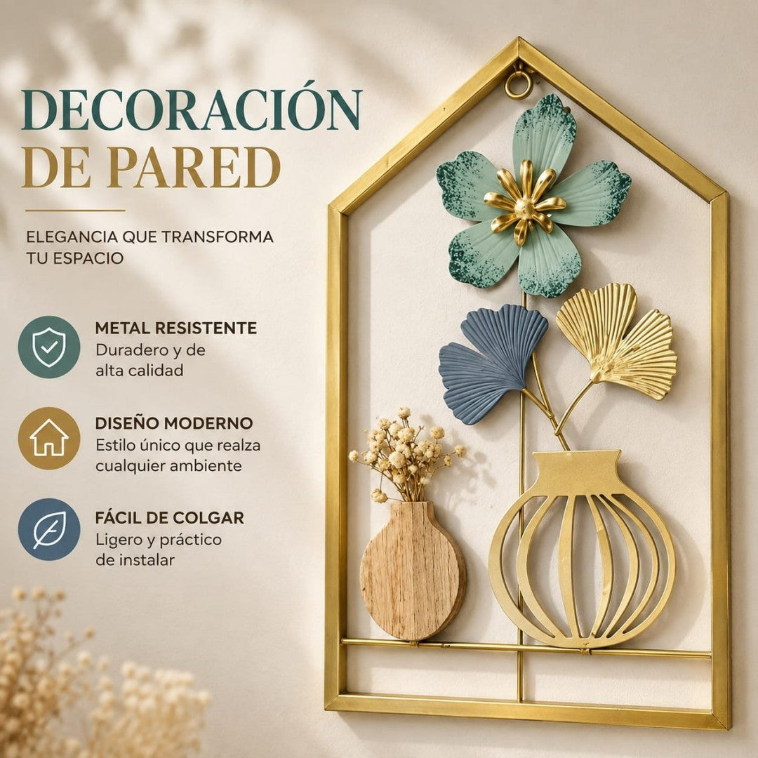 DECORACION DE PARED DE METAL FLOR CD24-288A