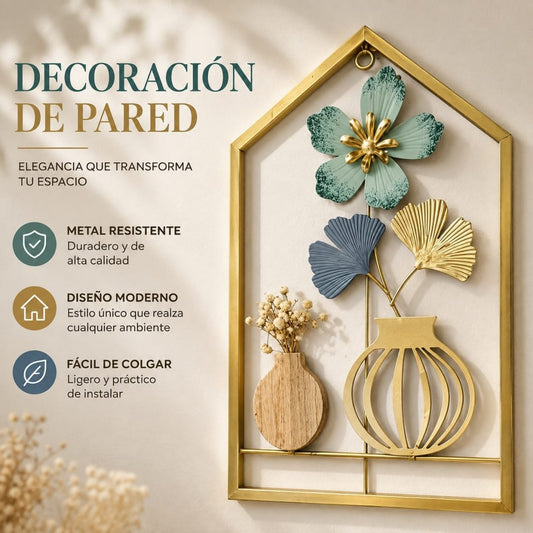 DECORACION DE PARED DE METAL FLOR CD24-288A