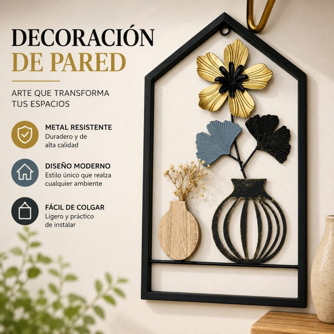 DECORACION DE PARED DE METAL FLOR CD24-288B