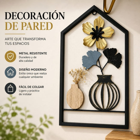DECORACION DE PARED DE METAL FLOR CD24-288B