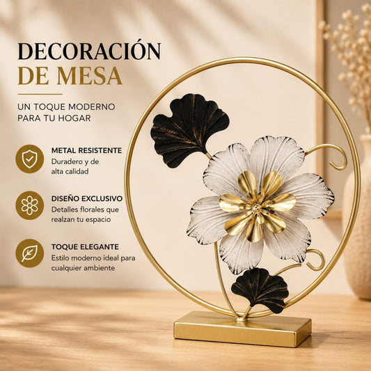 ADORNO MESA DE METAL FLOR CD24-079