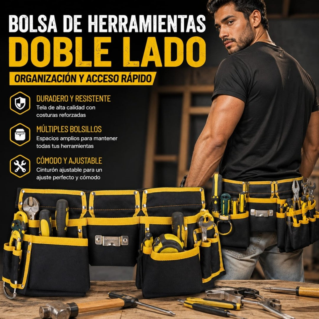CINTURON PORTA HERRAMIENTAS DOBLE