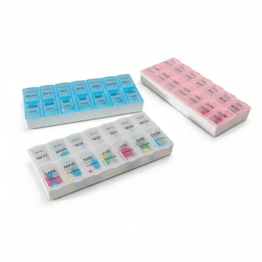 PASTILLERO SEMANAL DE 14 COMPARTIMENTOS PEQ