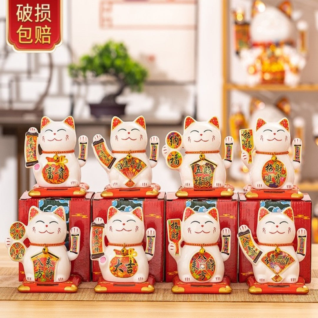 GATO SUERTE BLANCO 11CM 626605