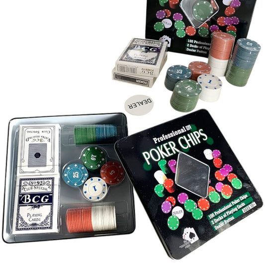 SET 100 FICHAS CON 2 NAIPE