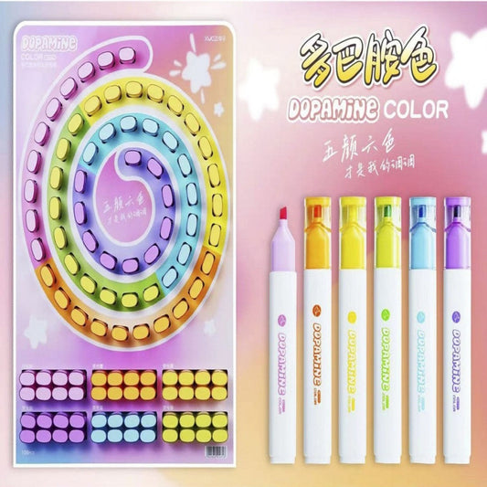 RESALTADOR COLOR 108 PCS CON ESTANTE BC-777A 1