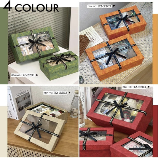 SET CAJA REGALO CON VENTANA 3PCS