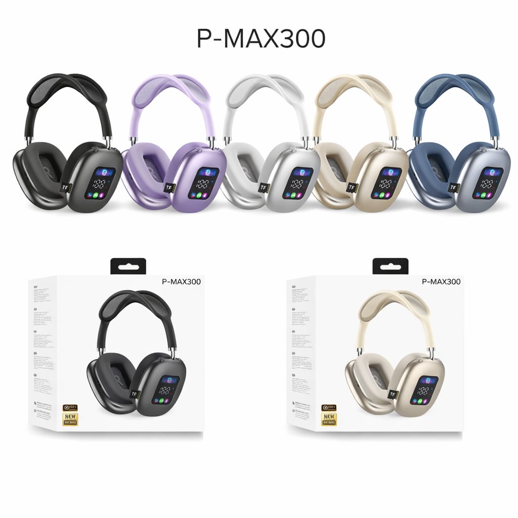 AUDIFONO BLUETOOTH CON PANTALLA P-MAX300