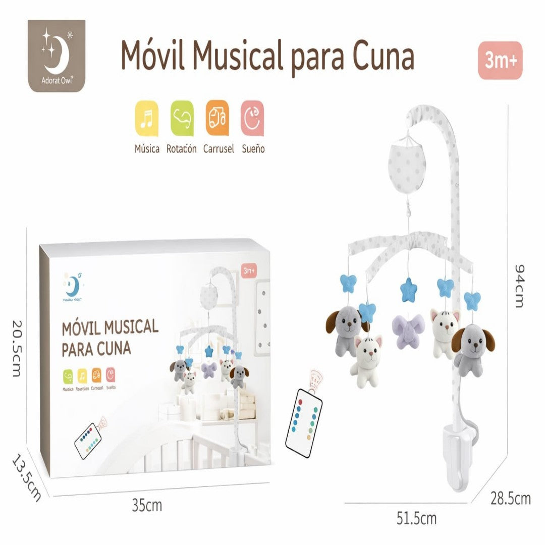 MOVIL MUSICA P/BEBE CON CONTROL HL2025-24