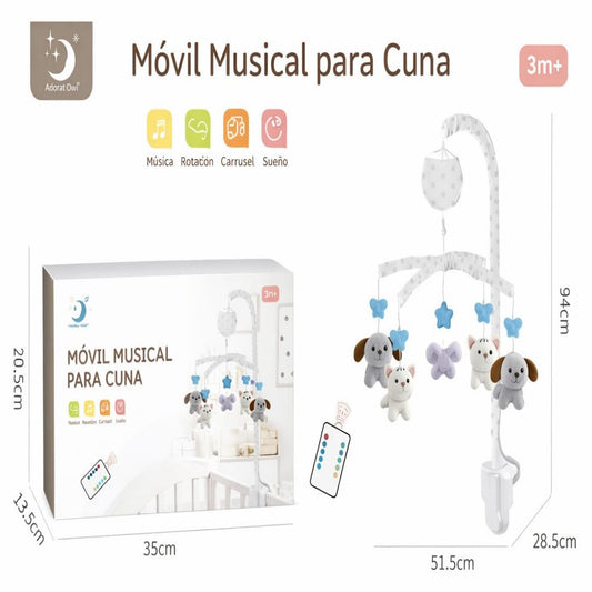 MOVIL MUSICA P/BEBE CON CONTROL HL2025-24