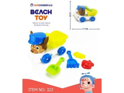 JUGUETE PLAYA CARRO PAW 5PCS 322