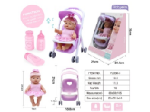 MUNECA 24CM C/COCHE YL338-3