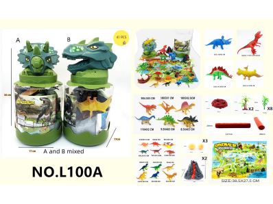 JUEGO DINOSAURIO 41PCS TARRO L100A